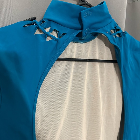 Woven Mock Neck Leotard by Balera - Picture 5 of 7